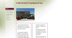 Desktop Screenshot of cobbrentalandequipment.com